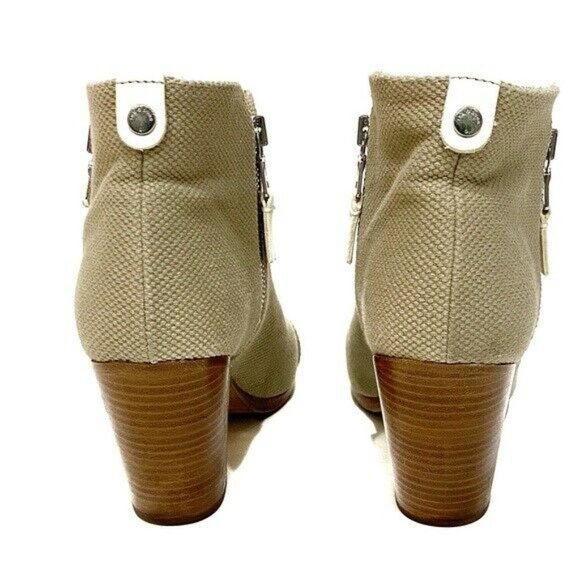 RAG-BONE Canvas Taupe Ankle Booties Margot Size 8.5 $495 - Picture 6 of 9